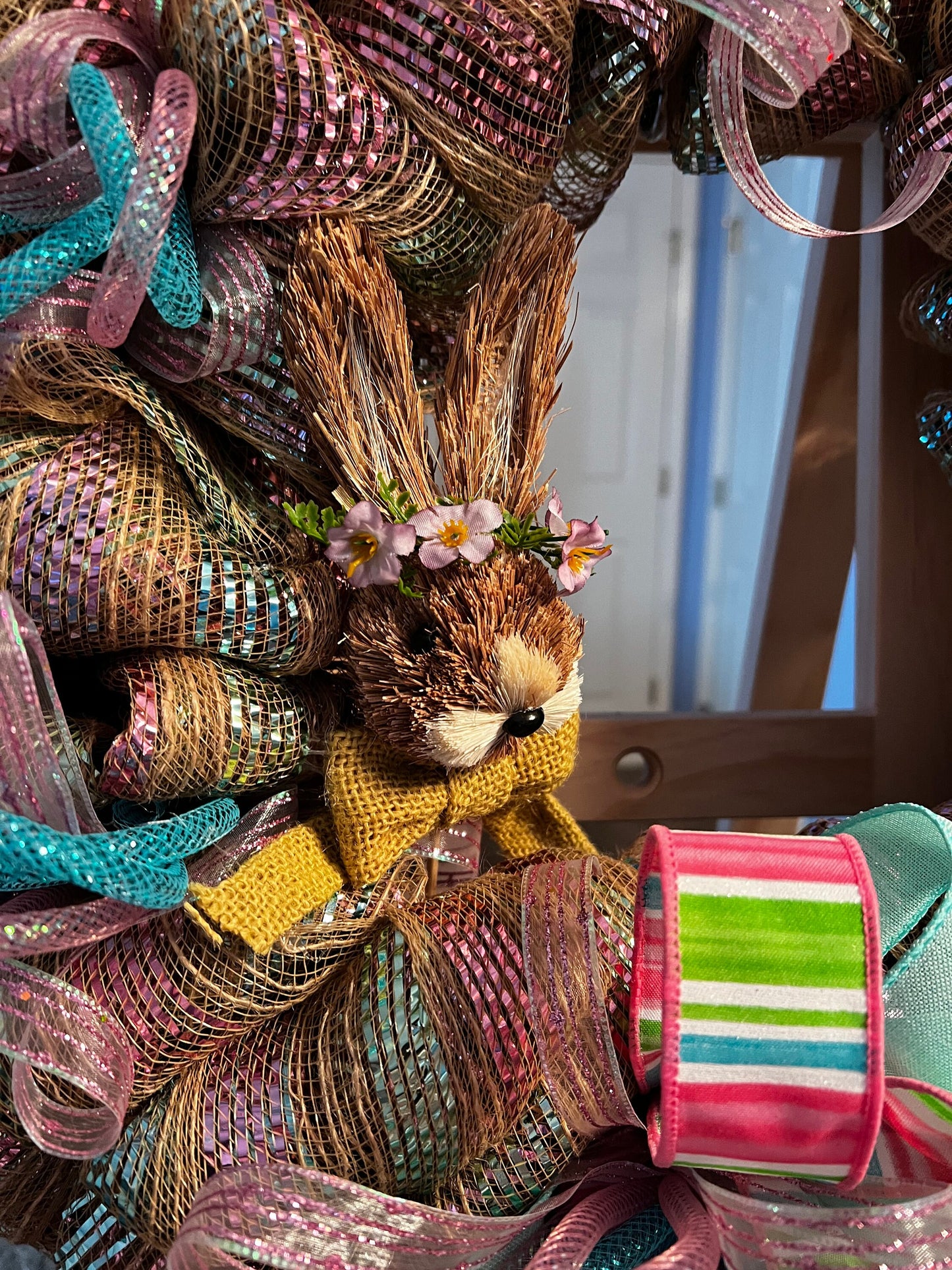 Easter wreath with bunny