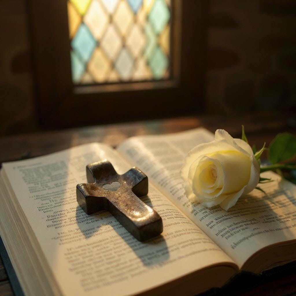 Black Walnut Wood Cross: 3D Carved Pocket Prayer Decor