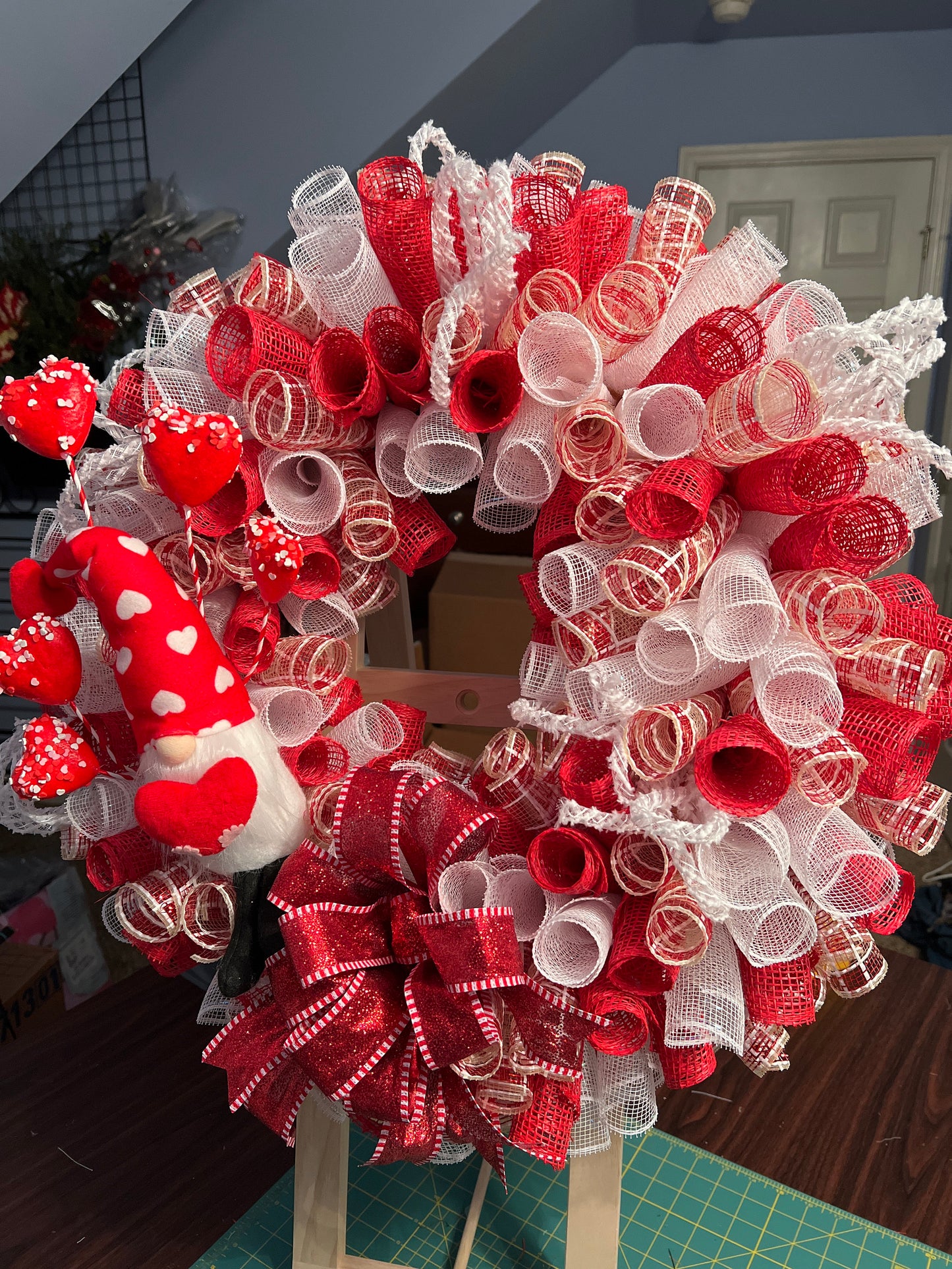 Gnome Valentines Wreath