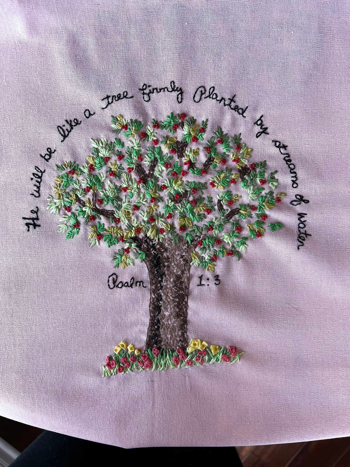 Psalm 1:3 Embroidery tree