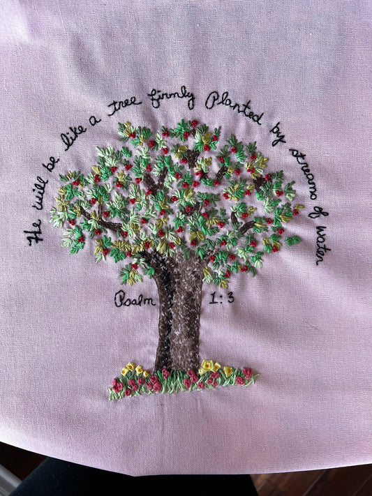 Psalm 1:3 Embroidery tree