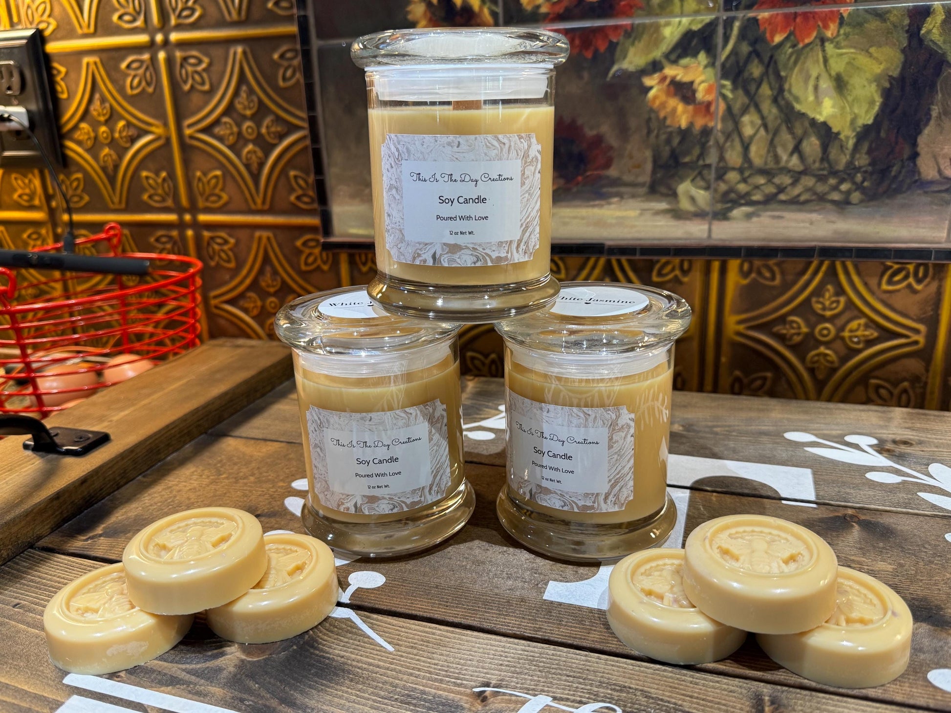 12 oz Soy Candle: White Jasmine