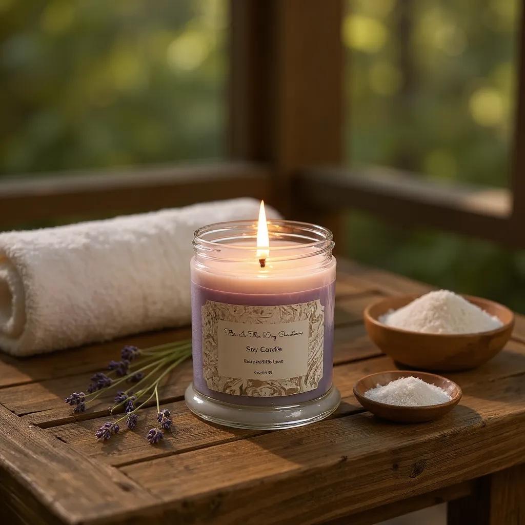 12 oz Soy Candle: Lavender Driftwood