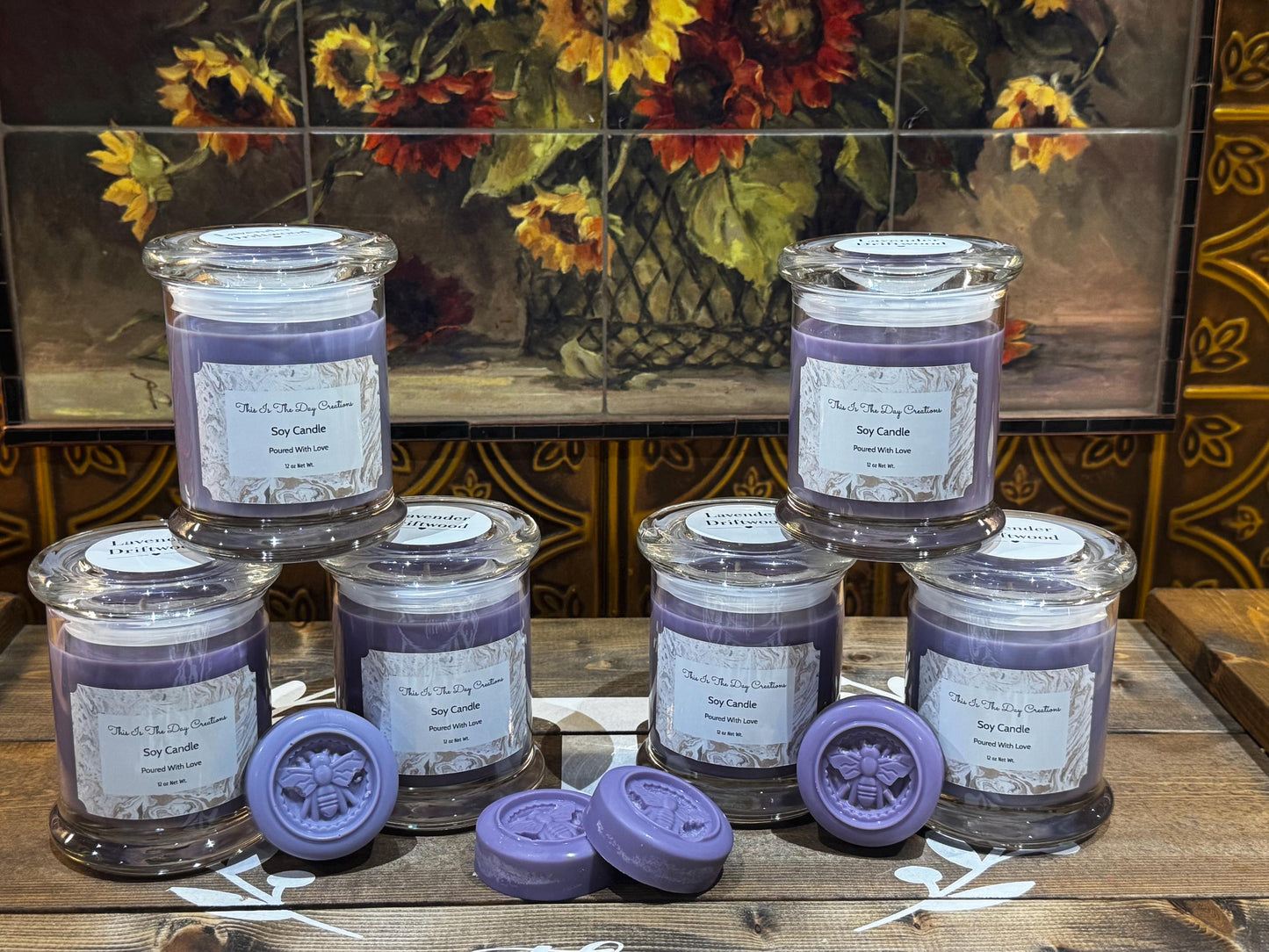 12 oz Soy Candle: Lavender Driftwood