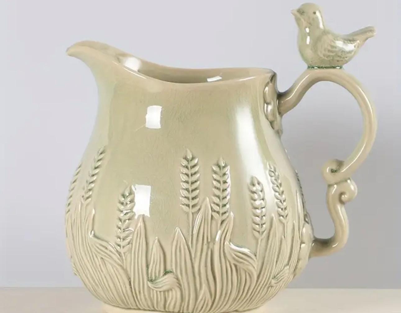 Ceramic pitcher vase