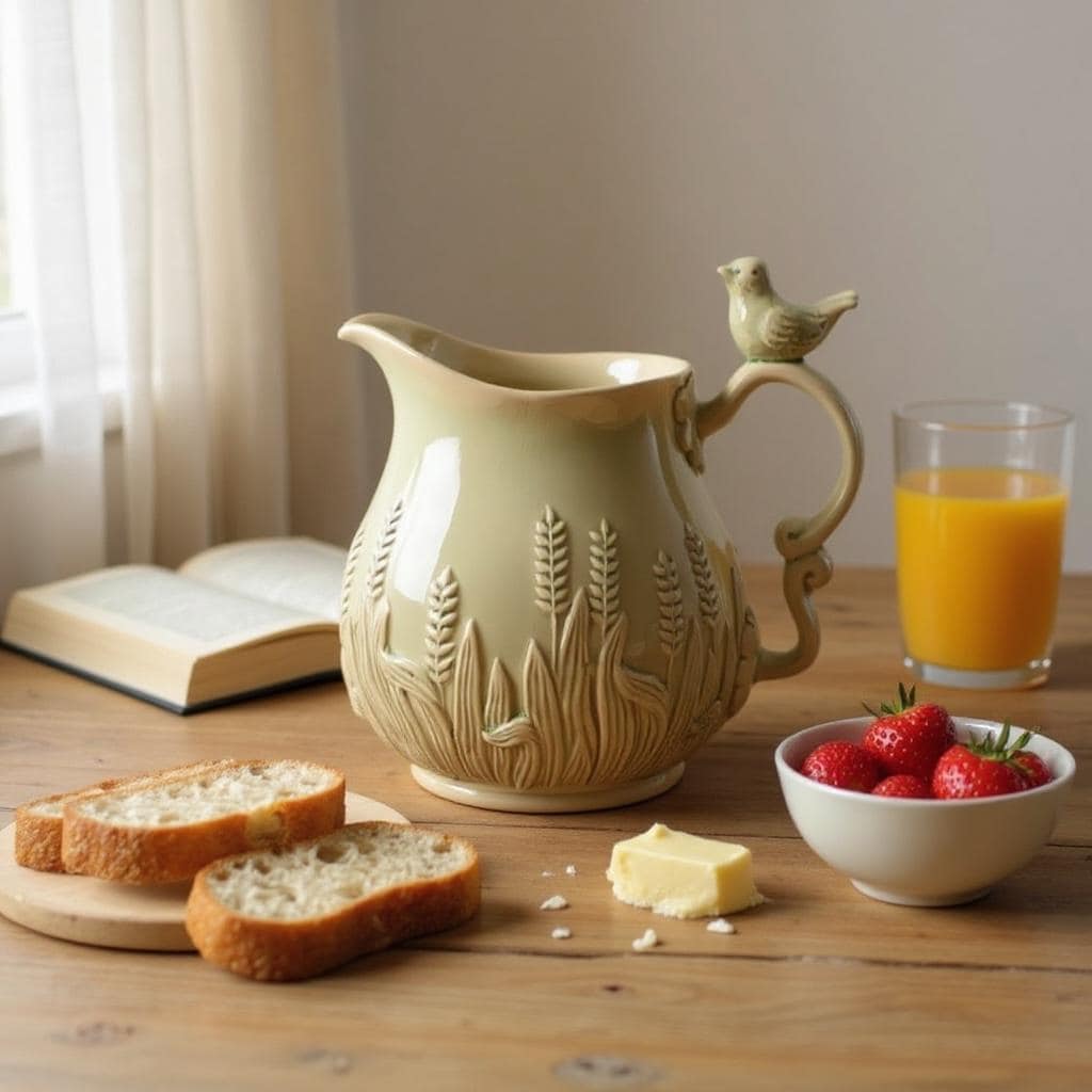 Ceramic pitcher vase