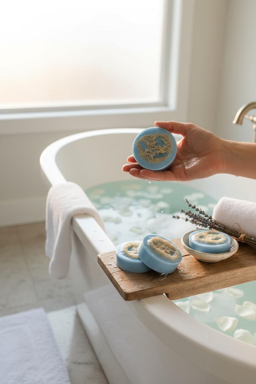 Sea mineral loofah Goat Milk Body Soap