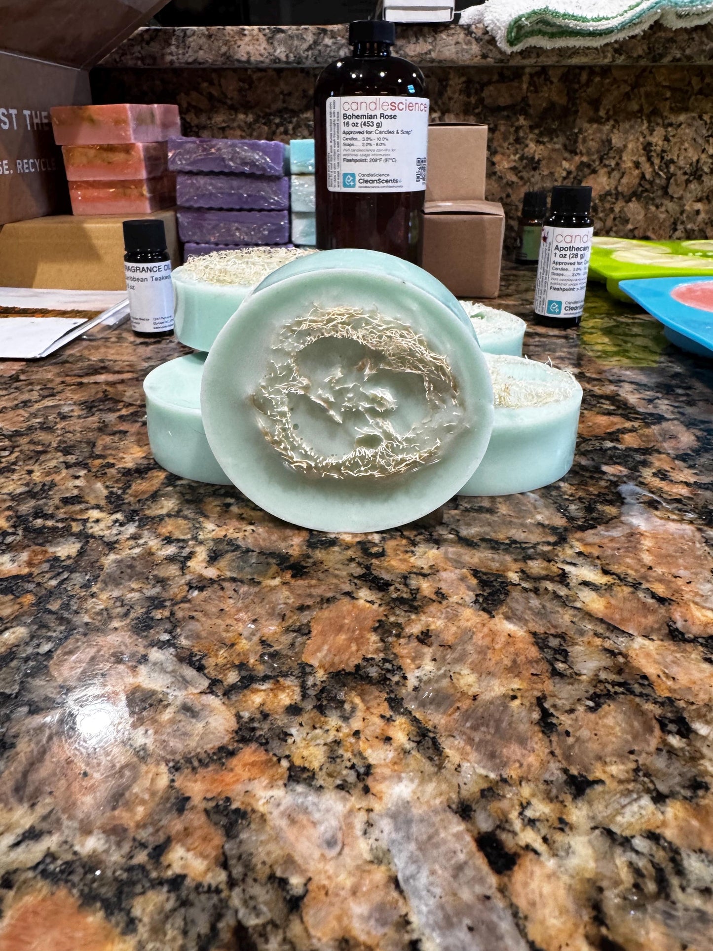 Caribbean Teakwood loofah Goat Milk Body Soap