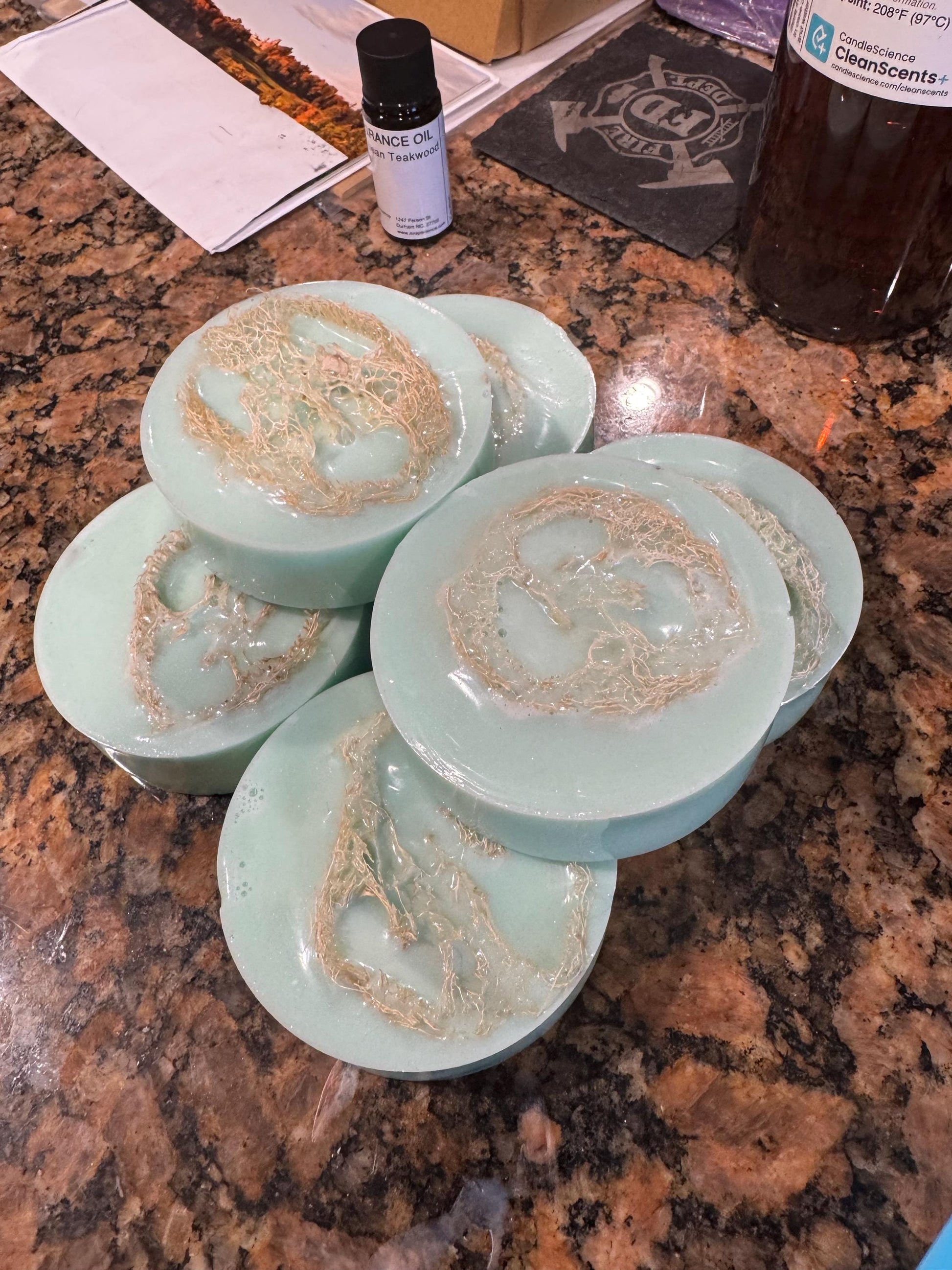 Caribbean Teakwood loofah Goat Milk Body Soap