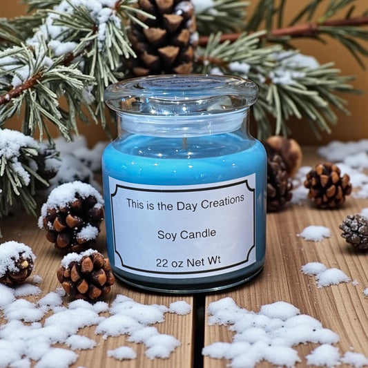 22 oz Soy Candle: Woodland Snow